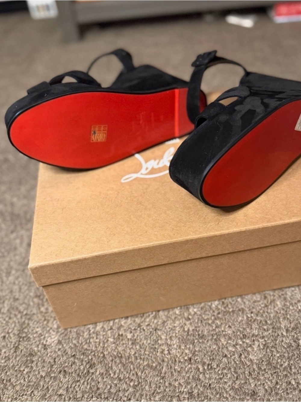 Christian Louboutin Supramariza 130MM Velvet Wedges - Picture 2 of 5